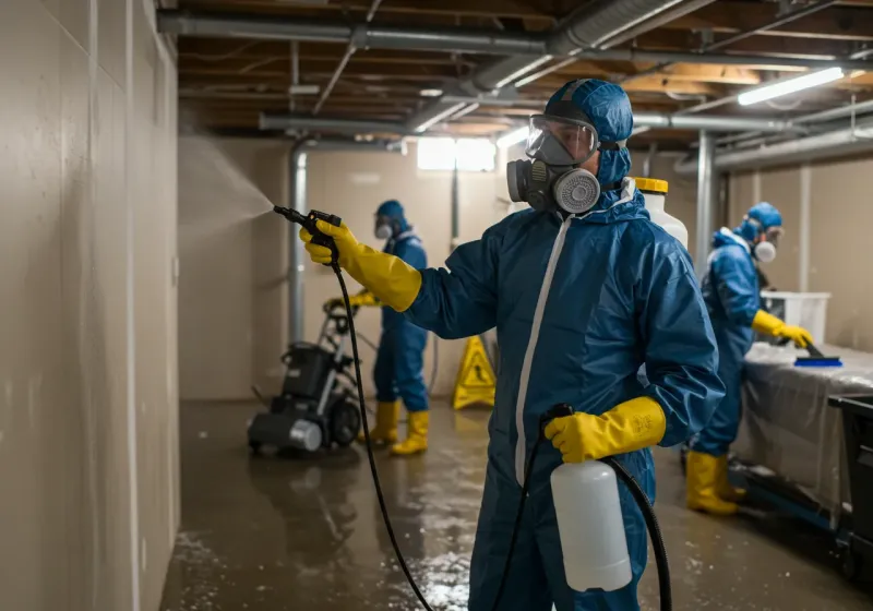 Basement Sanitization and Antimicrobial Treatment process in Weirton, WV